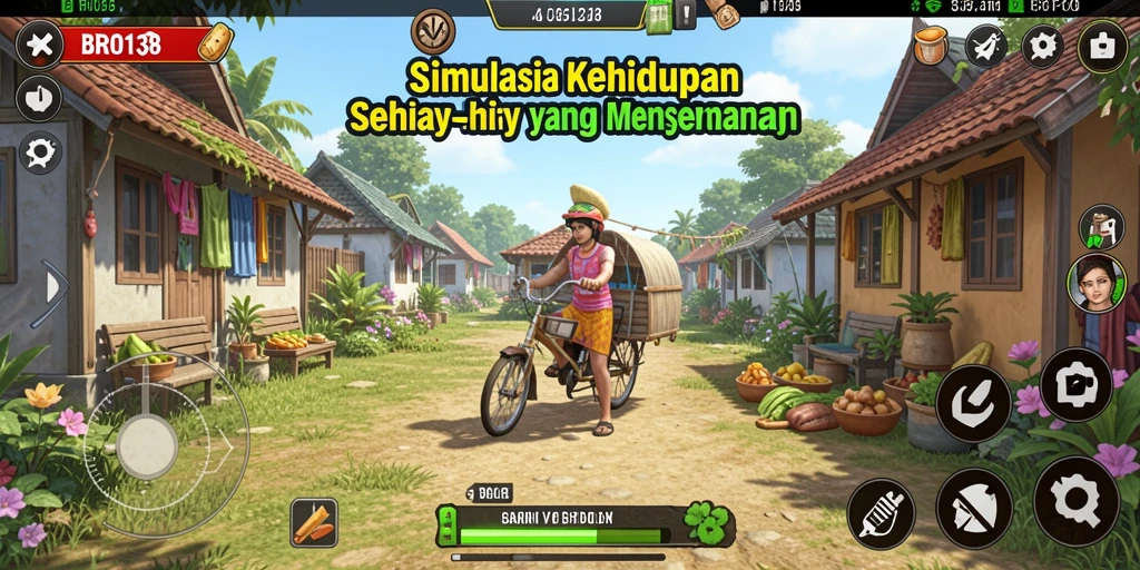 Screenshot utama BRO138 menunjukkan gameplay simulasi yang realistis dan interaktif.
