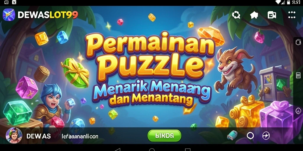 Screenshot gameplay DEWASLOT99 menunjukkan tantangan puzzle yang menarik.