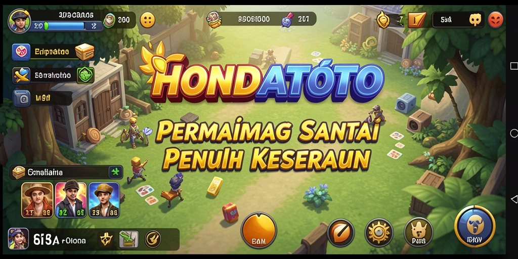 Screenshot gameplay HONDATOTO yang seru dan penuh warna.