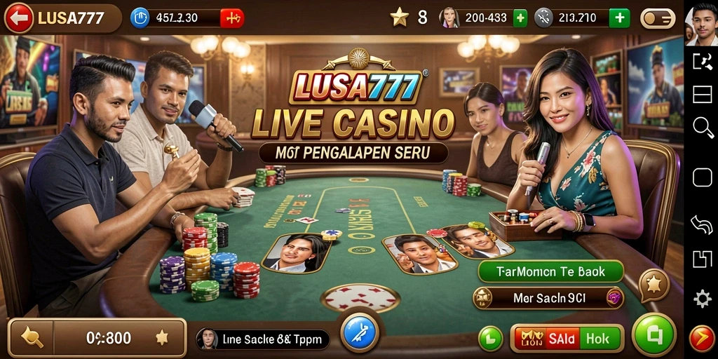 Tampilan gameplay Live Casino yang menarik dan interaktif di LUSA777.