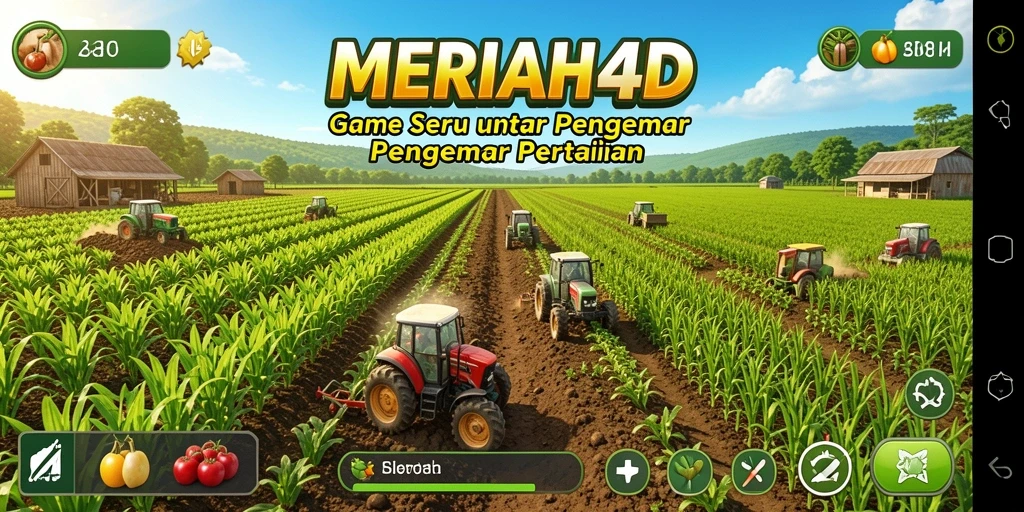 Tangkapan layar gameplay <strong>MERIAH4D</strong> menunjukkan aktivitas pertanian seru dan interaktif.