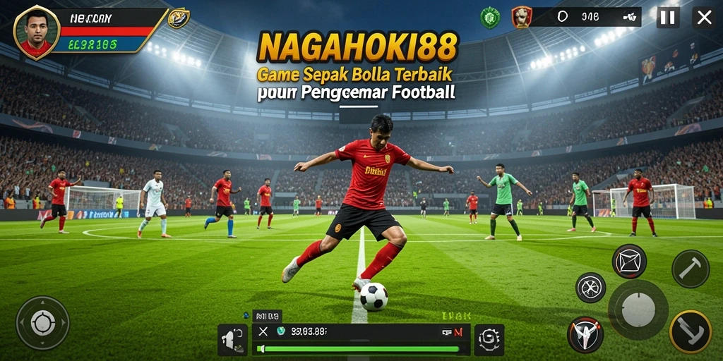 Tampilan gameplay NAGAHOKI88 yang penuh aksi dalam pertandingan sepak bola.