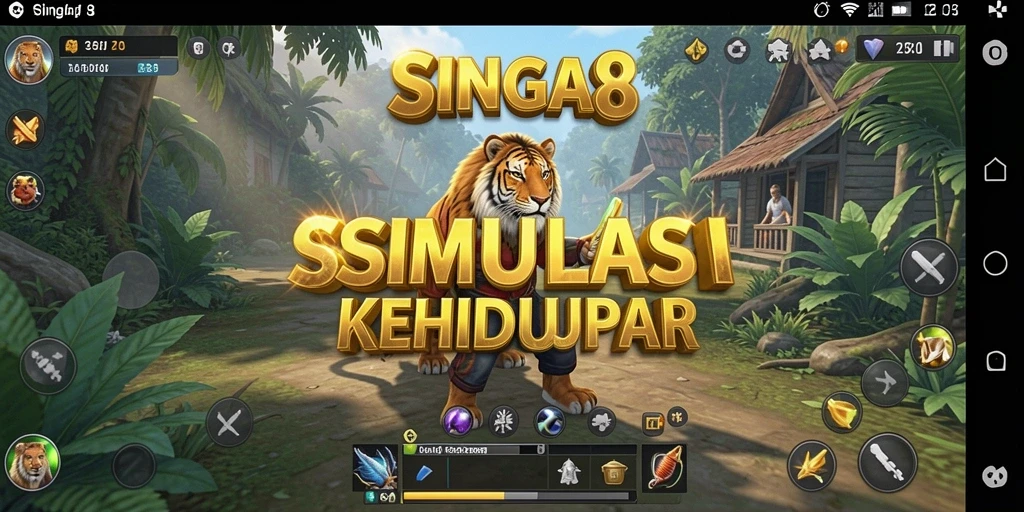 Tampilan gameplay SINGA8 yang menarik dan interaktif.
